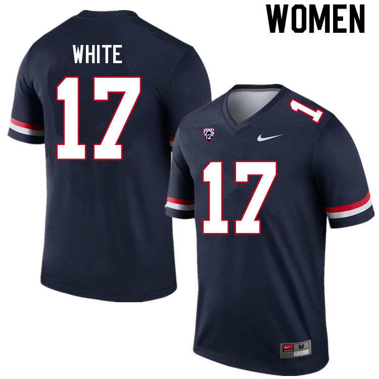Women #17 Jaden White Arizona Wildcats College Football Jerseys Sale-Navy